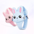 Hot Selling Cute Cartoon Bunny Design Dial Led  Watch Comfortable StrapBoys  Girls   Digital Watch